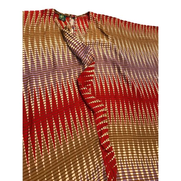 VTG Boho Batik Blouse S | Omah Laweyan Tribal Print Button‎ Top Earthy Vibes - Picture 4 of 11